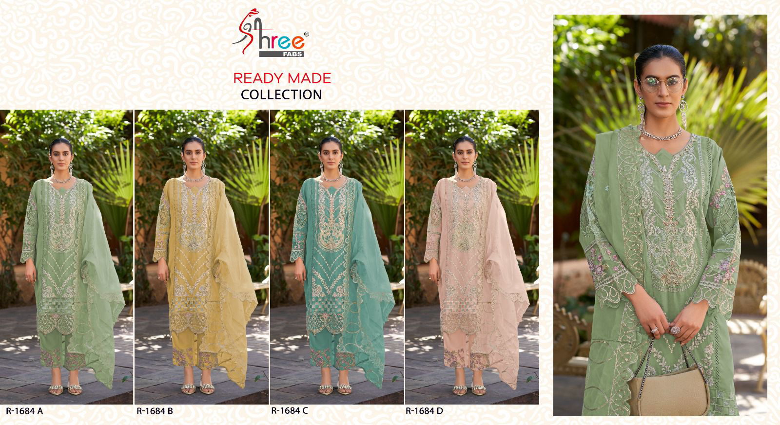 R 1684 By Shree Viscous Simmer Pakistani Readymade Suits Orders In India